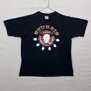 1997 Sturgis Rally 57th Annual Bike Week Black T Shirt Mens XL